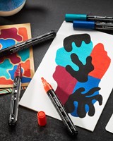 Acrylmarker STABILO  Free Acrylic Mixed Tip pk/3 breedtes wit-3