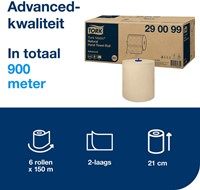 Handdoekrol Tork H1 2-laags Matic Advanced 290099 150m naturel -2