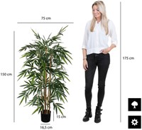 Kunstplant Mica Bamboe in plastic pot 150cm-2