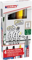 Viltstift edding 385 flipover incl 380 - 383  assorti pk/4