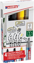 Viltstift edding 385 flipover incl 380 - 383  assorti pk/4