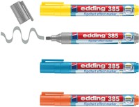 Viltstift edding 385 flipover penseelpunt assorti pk/4-2