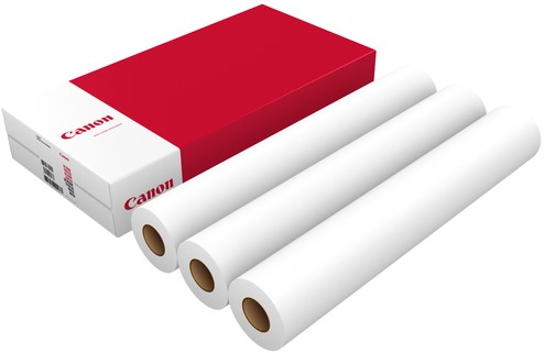 Plotterpapier Canon 610mmx50m 75gr standaard 3 rollen