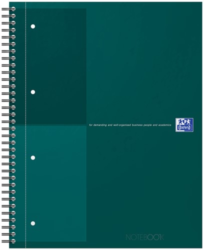 Spiraalblok Oxford International Notebook A4+ lijn 160vel groen