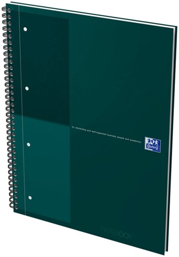 Spiraalblok Oxford International Notebook A4+ lijn 160vel groen-2