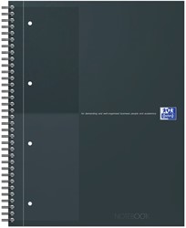 Spiraalblok Oxford International Notebook A4+ lijn 160vel zwart