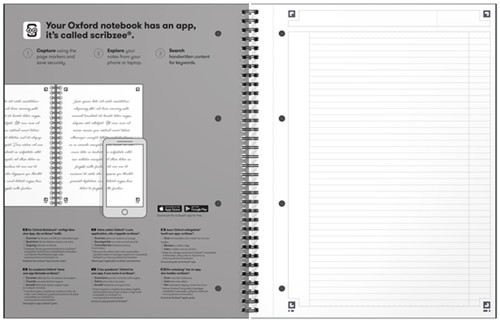 Spiraalblok Oxford International Notebook A4+ lijn 160vel rood-3