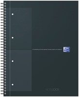 Spiraalblok Oxford International Notebook A4+ ruit 5X5mm 160vel zwart