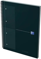 Spiraalblok Oxford International Notebook A4+ ruit 5X5mm 160vel zwart-2