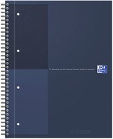 Spiraalblok Oxford International Notebook A4+ lijn 160vel blauw
