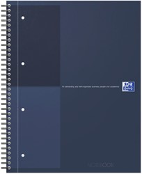 Spiraalblok Oxford International Notebook A4+ lijn 160vel blauw