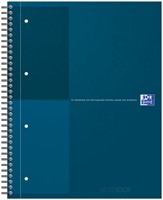Spiraalblok Oxford International Notebook A4+ lijn 160vel petrol blauw