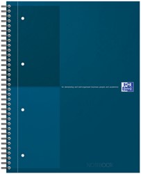 Spiraalblok Oxford International Notebook A4+ lijn 160vel petrol blauw