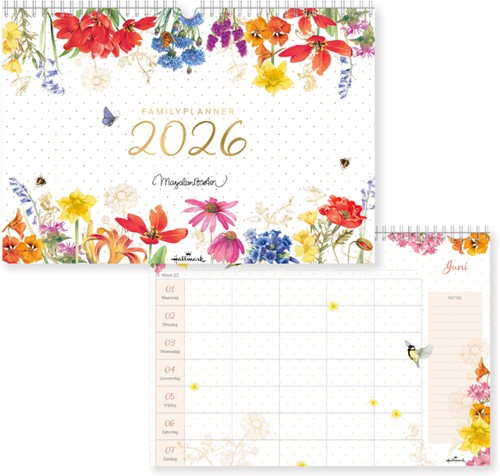 Familieplanner 26 Marjolein Bastin bloemen 1maand/1pagina