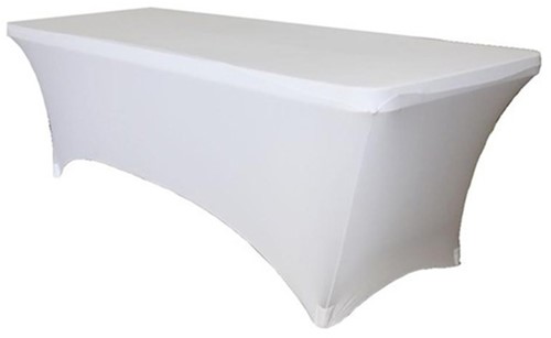 Tafelrok BRASQ voor vouwtafel 183x76x74cm wit