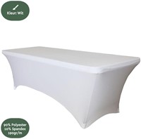 Tafelrok BRASQ voor vouwtafel 183x76x74cm wit-3