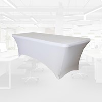 Tafelrok BRASQ voor vouwtafel 183x76x74cm wit-2
