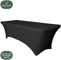 Tafelrok BRASQ voor vouwtafel 183x76x74cm zwart-3