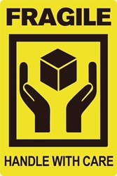 Waarschuwingsetiket IEZZY fragile handle with care 50,8mmx76,2mm 200 stuks