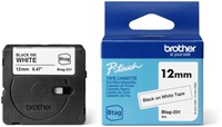 Brothertape P-touch Btag-231 12mm zwart op wit-3