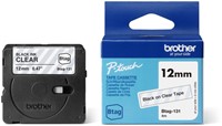 Brothertape P-touch Btag-131 12mm zwart op transparant-3