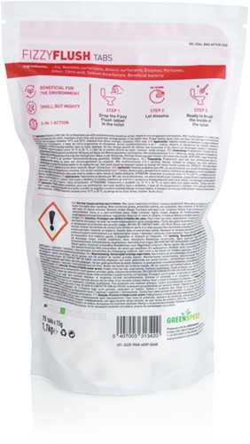 Toiletreiniginger tablet Greenspeed Fizzy Flush 15g 75 stuks-2