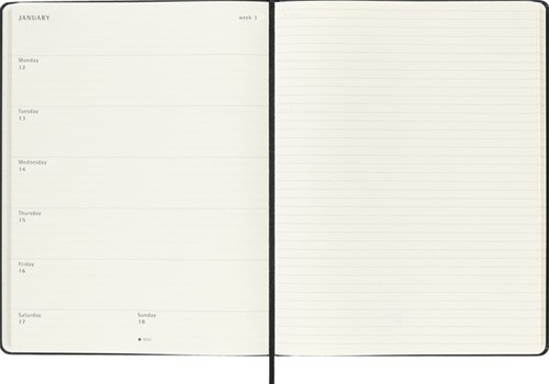 Agenda 2025/2026 Moleskine 18M Planner Weekly 7dagen/1pagina XL hc black-3