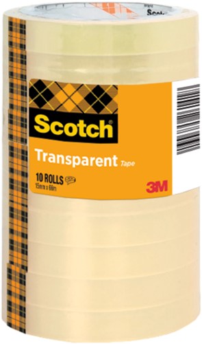 Plakband Scotch 508 15mmx66m transparant pk/10