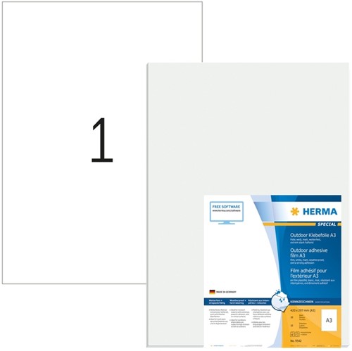 Etiket 297x420mm herma 9542 weerbestendig rekbaar ds/10