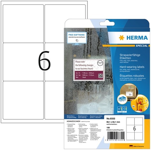Etiket  99.1x93.1mm herma 8332 weerbest wt ds/150