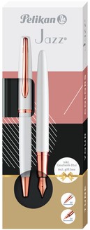 Schrijfset Pelikan Jazz Noble Elegance K36+P36 medium pearl