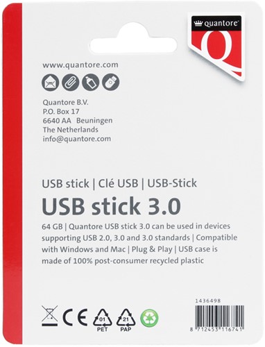 USB-stick Quantore 64GB 3.0 zwart-2