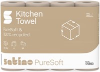 Keukenrol Satino PureSoft 3-laags 4x64 vel naturel 175890-2