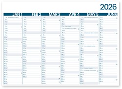 6-Maandkalender 2026 INNI Groot Memento 430x320mm