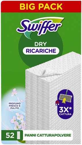 Vloerwisdoekjes Swiffer navulling droge doekjes pk/52