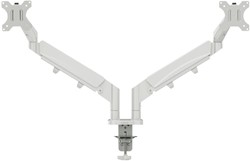 Monitorarm Leitz Ergo ruimtebesparend dubbel grijs