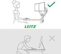 Monitorarm Leitz Ergo ruimtebesparend dubbel grijs-3