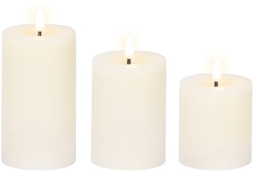 Kaarsenset LED Lumineo warm-wit 3 stuks-2