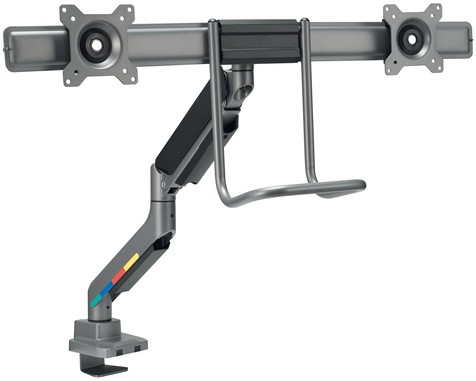 Monitorarm Kensington SmartFit dubbel dwarsbalk en handgreep