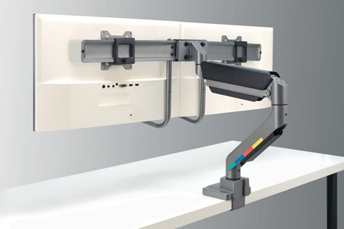 Monitorarm Kensington SmartFit dubbel dwarsbalk en handgreep-2