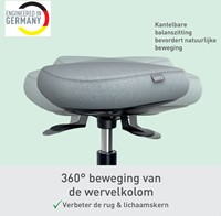 Zitkruk Leitz Ergo met wieltjes en wiebelkussen-1