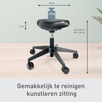 Zitkruk Leitz Ergo met wieltjes en comfortzitting-2