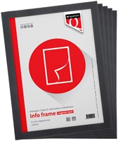 Infokader Quantore A4 magnetisch zwart 5 stuks