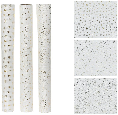 Tafelloper Decoris polyster 200x35cm 3 dessins assorti-2