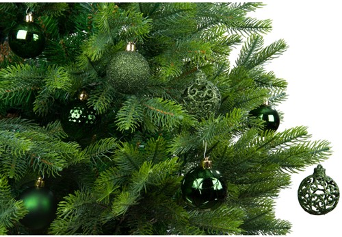 Kerstballen Decoris assorti dennengroen koker à 37 stuks-3