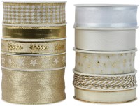 Cadeaulint Decoris polyester goud/parelmoer assorti-2