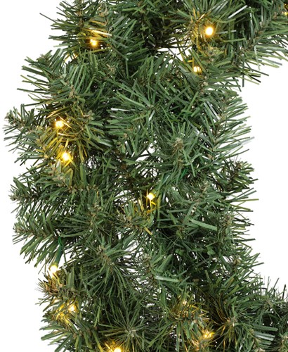Kerstkrans Everlands met LED verlichting 60cm-3