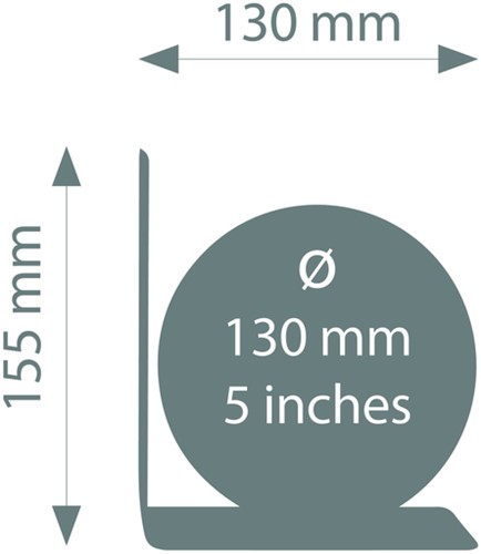 Boekensteun Troika met magnetische globe 13cm blauw-groen-2