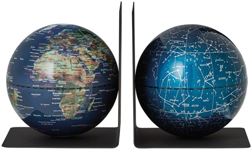 Boekensteun Troika met magnetische globes 13cm set à 2 stuks assorti