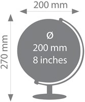Globe Troika 20cm zwart-zilver-2